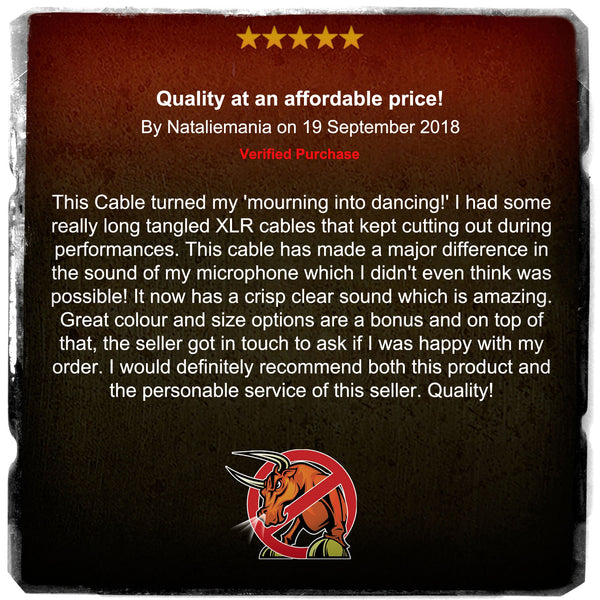 No Bull Professional XLR Microphone Cables