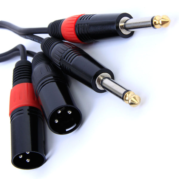 Nordell Cable: 2 x Mono 1/4" Jack to 2 x Male XLR