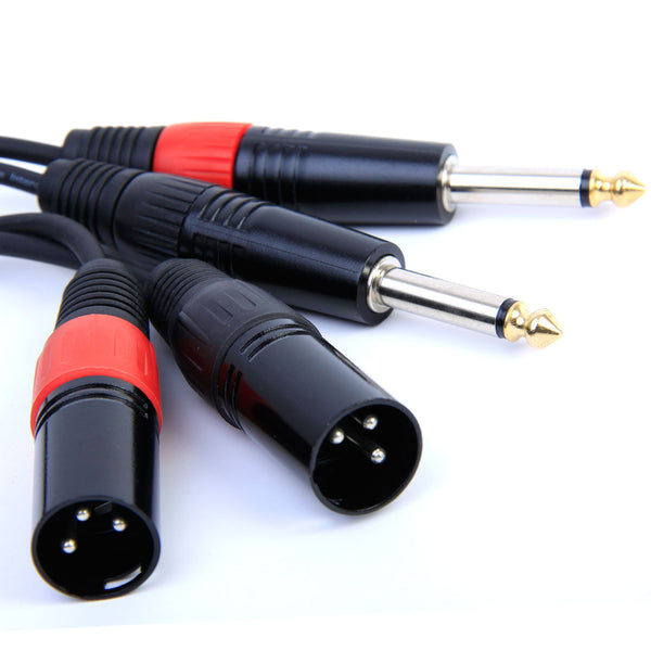 Nordell Cable: 2 x Mono 1/4" Jack to 2 x Male XLR