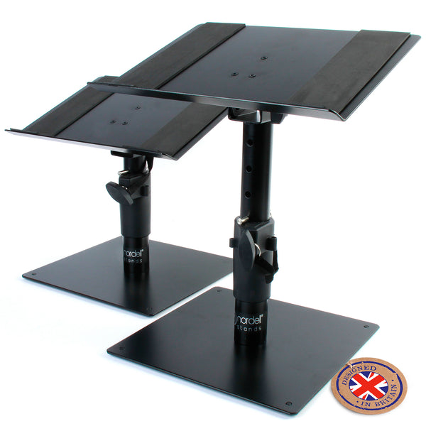Pair of Nordell Adjustable Desktop Speaker Stands for Studio monitors, bookshelf, cinema
