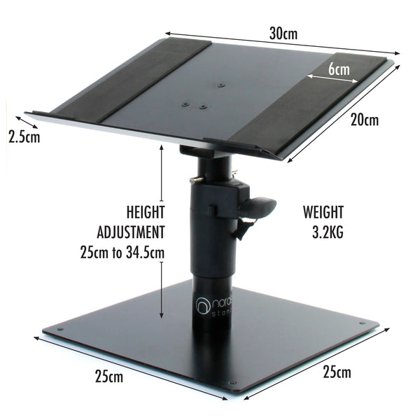 Pair of Nordell Adjustable Desktop Speaker Stands for Studio monitors, bookshelf, cinema