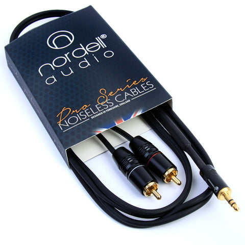 Nordell Cable: 3.5mm Stereo Jack to 2 x RCA Plugs