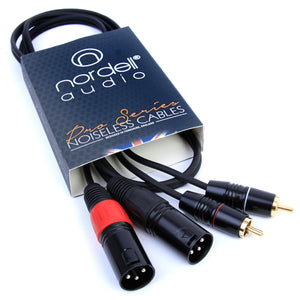 Nordell Cable: 2 x Male XLR to 2 x RCA Plugs